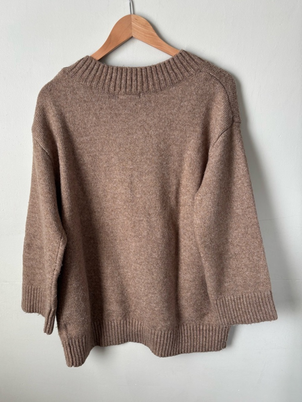 H&M Cable Knit Sweater | Heather Grey | Mock Neck | Size XS | EUC - Picture 2 of 3